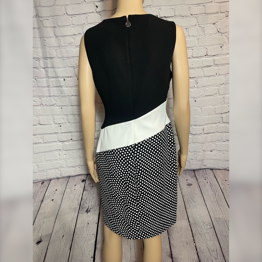 NWT New $129 Tommy Hilfiger Sleeveless Black White Dress Size 8 - Picture 4 of 9
